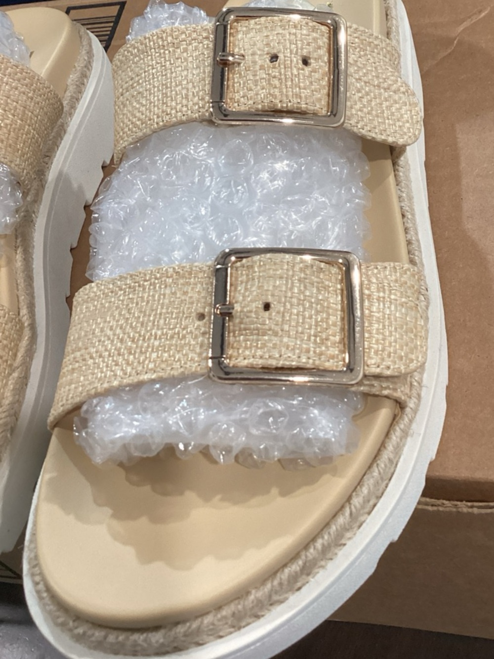 Madden NYCW MNYC Platform Sandal Raffia size 10 - Picture 3 of 8